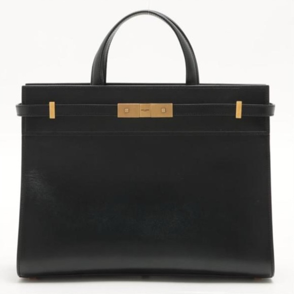 Saint Laurent Black and Gold Handbag - Picture 1 of 13